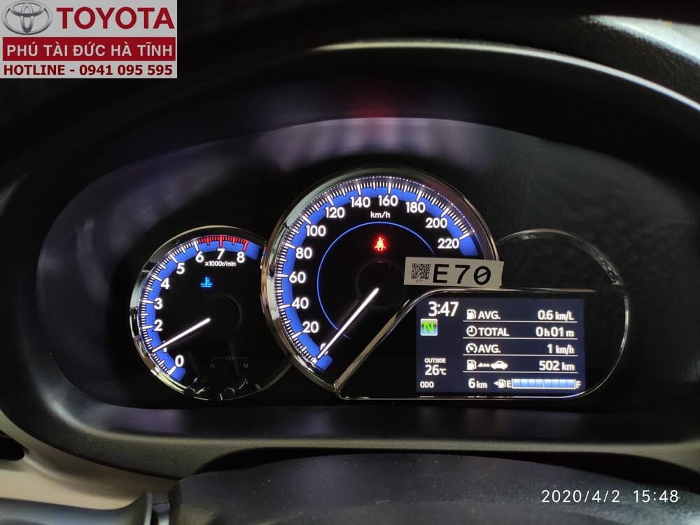 Mà hình hiển thị - Xe Toyota Vios 2020